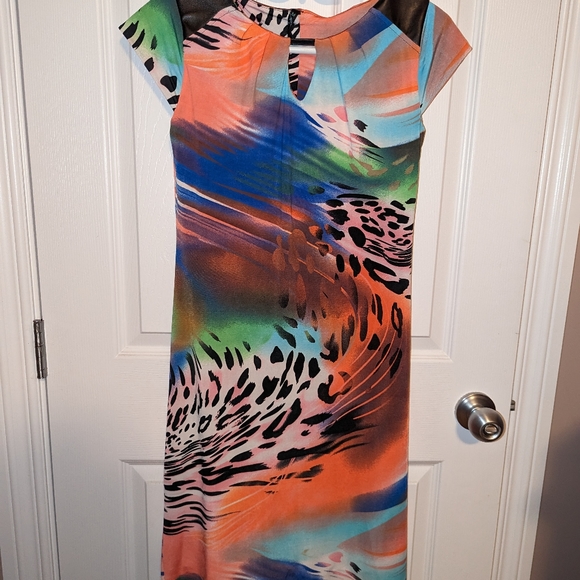 Colourful Midi Dress Size S - Picture 2 of 4